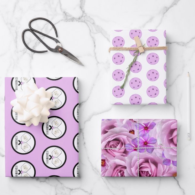 Last Swing Before the Ring Wedding Pickleball  Wrapping Paper Sheet (Front)