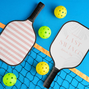Last Swing Bride Bridesmaid Bachelorette Monogram Pickleball Paddle