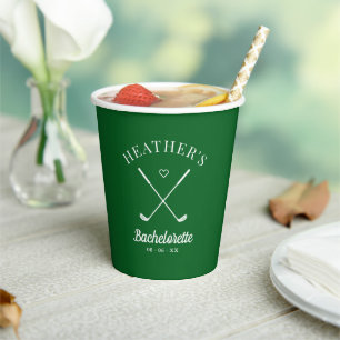 Last Swing Golf Bachelorette Paper Cups