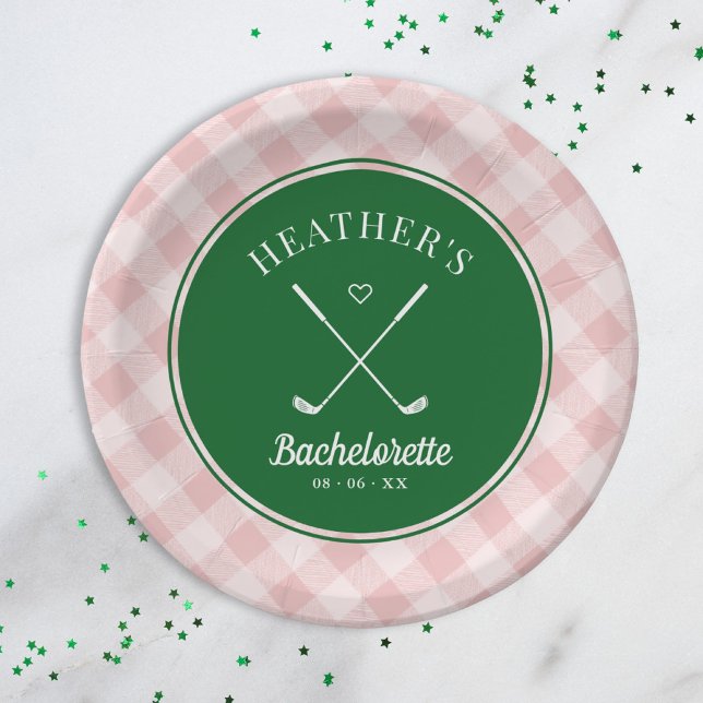 Last Swing Golf Bachelorette Paper Plate (Creator Uploaded)