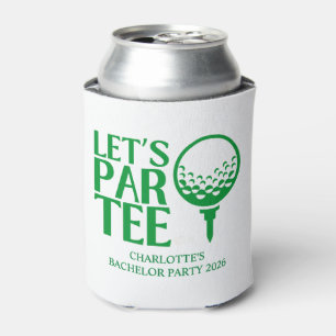 Last Swing Golf Bachelorette Pink Green Can Cooler