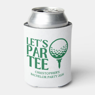 Last Swing Golf Country Club Bachelor Black Green Can Cooler