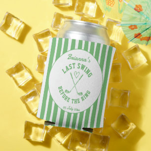 Last swing golf country club Bachelorette favour Can Cooler