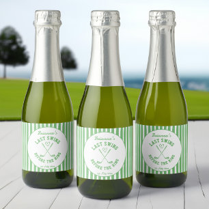 Last swing golf country club Bachelorette favour Sparkling Wine Label