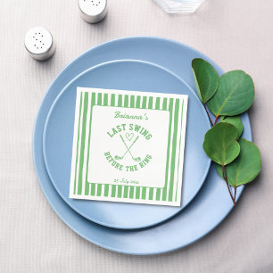 Last swing golf country club Bachelorette weekend Napkin