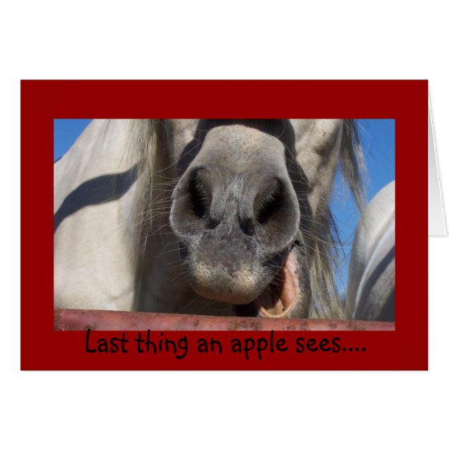 Last thing an apple sees.... Card (Front Horizontal)