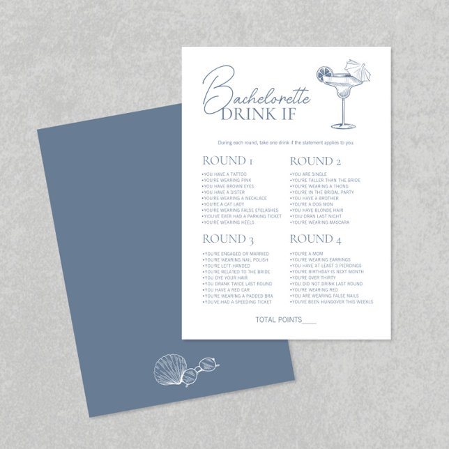 Last Toast Bachelorette Party Game Drink If Card (Creator Uploaded)