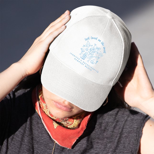 Last Toast Blue Beach Cowgirl Bach Bachelorette Trucker Hat (Creator Uploaded)