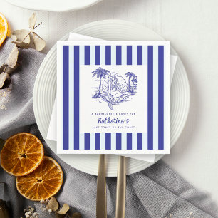 Last Toast Blue Cowboy Mermaid Bachelorette Party Napkin