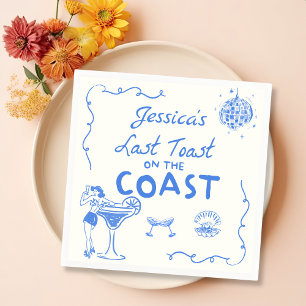 Last Toast Coast Beach Bachelorette Party Napkin
