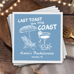 Last Toast Coast Beach Bachelorette Party Napkin