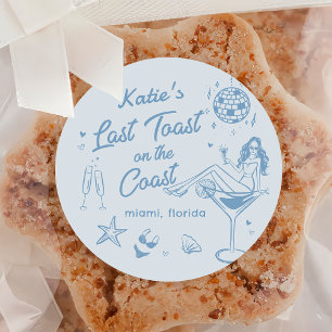 Last Toast Coast Beach Bachelorette Sticker