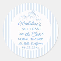 Last Toast Coastal Blue Arch Bridal Shower Welcome