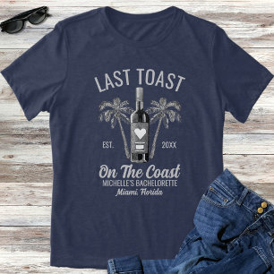 Last Toast On The Coast Bachelorette Bridesmaids Tri-Blend Shirt