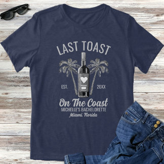 Last Toast On The Coast Bachelorette Bridesmaids Tri-Blend Shirt