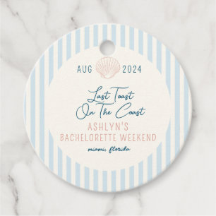 Last Toast On the Coast Bachelorette Favour Tag