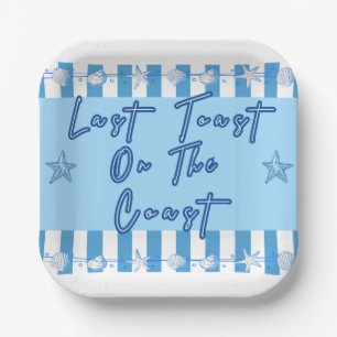 Last Toast on The Coast Bachelorette paper plates