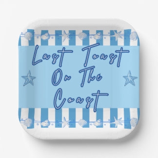Last Toast on The Coast Bachelorette paper plates