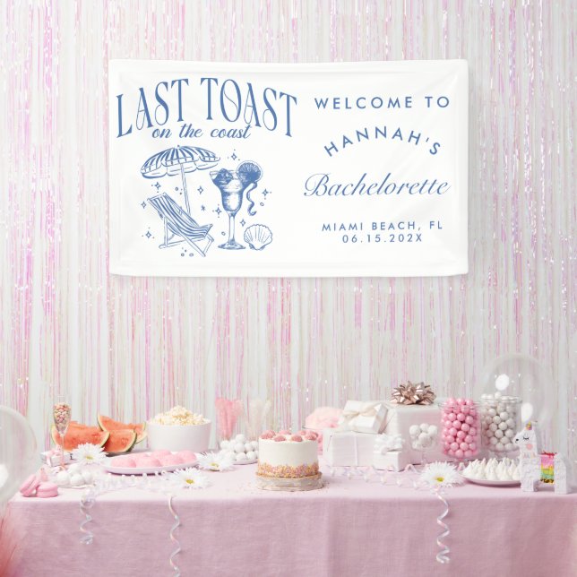 Last Toast on the Coast Bachelorette Party  Banner (Party)