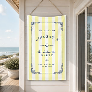Last Toast on the Coast! Bachelorette Party Banner