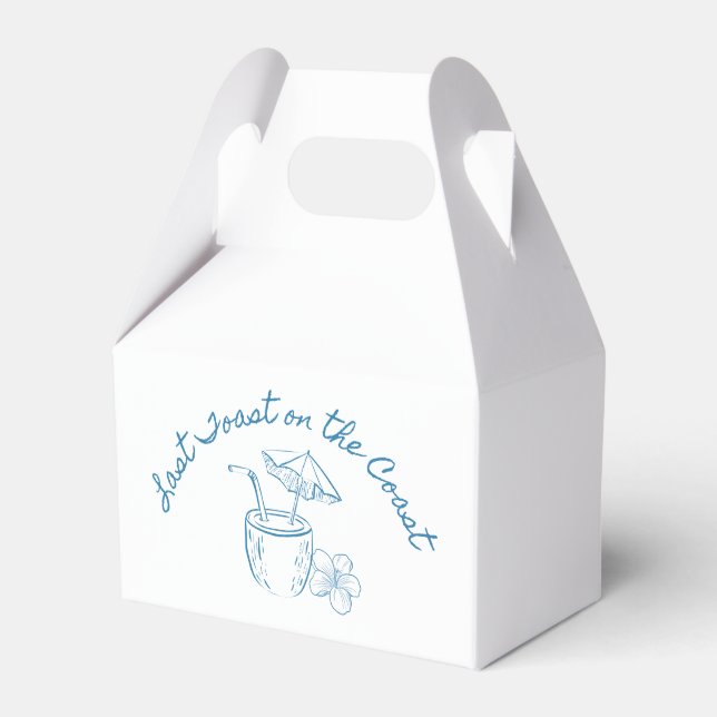 Last Toast on the Coast Bachelorette Party Design  Favour Box (Front Side)