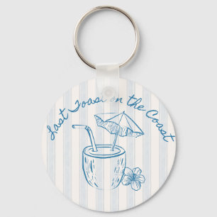 Last Toast on the Coast Bachelorette Party Design  Key Ring