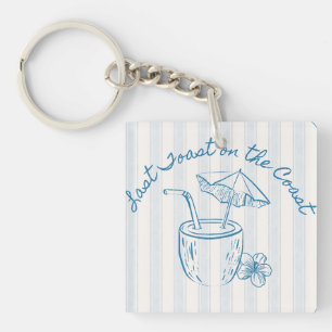 Last Toast on the Coast Bachelorette Party Design  Key Ring