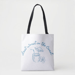 Last Toast on the Coast Bachelorette Party Design Tote Bag