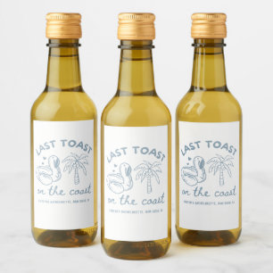Last Toast on the Coast Bachelorette Party Favour Wine Label