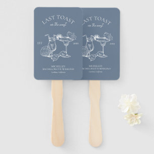 Last Toast On The Coast Bachelorette Party Hand Fan