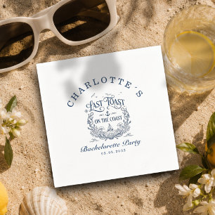 Last Toast on the Coast! Bachelorette Party Napkin