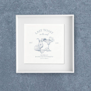 Last Toast On The Coast Bachelorette Party Napkin
