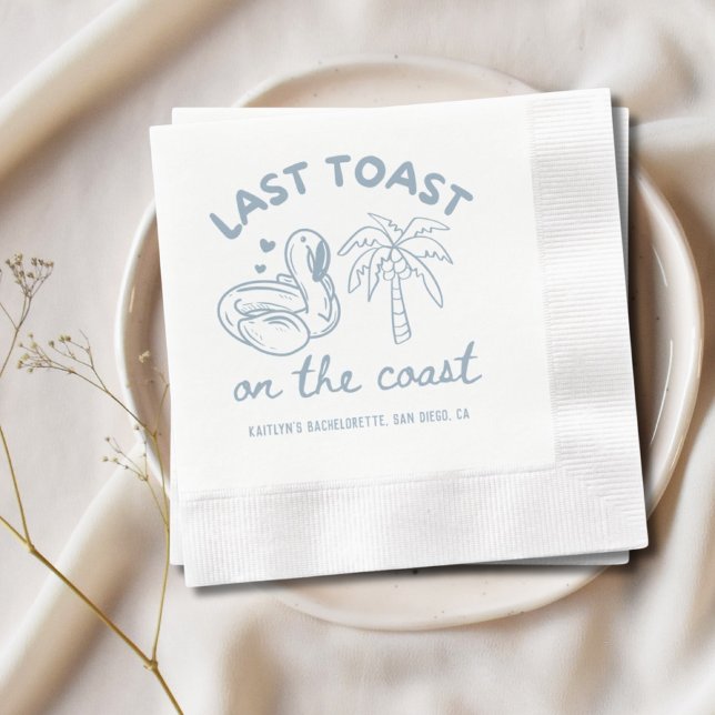 Last Toast on the Coast Bachelorette Party Napkins (Last Toast on the Coast Bachelorette Party Napkins)