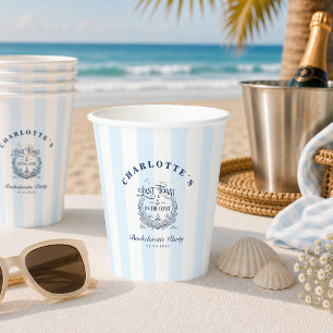 Last Toast on the Coast! Bachelorette Party Paper Cups