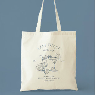 Last Toast On The Coast Bachelorette Party Tote Bag