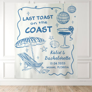 Last Toast On the Coast Bachelorette Tapestry