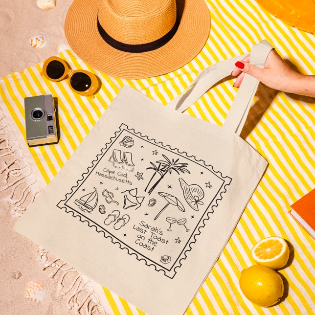 Last Toast on the Coast Bachelorette Tote Bag (Creator Uploaded)