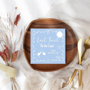 Last Toast on the Coast Bachelorette Weekend Party Napkin