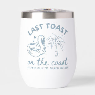 Last Toast on the Coast Bachelorette Wine Tumbler