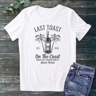 Last Toast On The Coast Beach Bachelorette Bride Tri-Blend Shirt