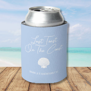 Last Toast On The Coast Beach Bachelorette Can Cooler