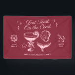 Last Toast On The Coast Beach Bachelorette Party Banner<br><div class="desc">Make a splash at your upcoming bachelorette party with this stunning beach bachelorette party design. Whether you're celebrating a bach trip, a girls' vacation, or a best friends' engagement, this custom beach bachelorette party design is the perfect addition to your unforgettable getaway. Add a personal touch to your bachelorette party...</div>