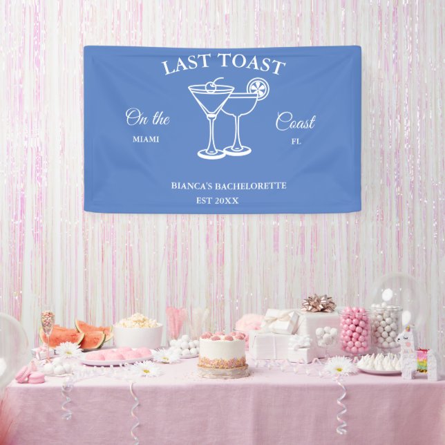 Last Toast on the coast Beach Bachelorette party Banner (Party)