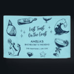 Last Toast On The Coast Beach Bachelorette Party Banner<br><div class="desc">Make a splash at your upcoming bachelorette party with this stunning beach bachelorette party design. Whether you're celebrating a bach trip, a girls' vacation, or a best friends' engagement, this custom beach bachelorette party design is the perfect addition to your unforgettable getaway. Add a personal touch to your bachelorette party...</div>