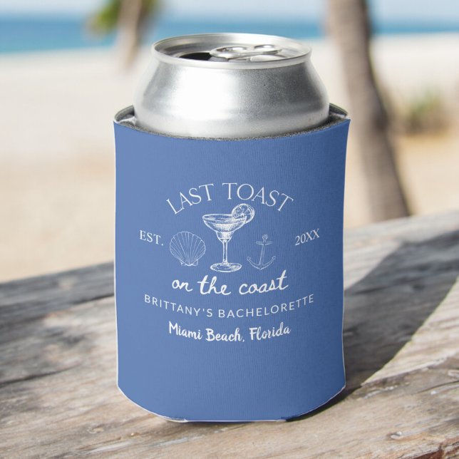 Last Toast On The Coast Beach Bachelorette Party Can Cooler (Creator Uploaded)