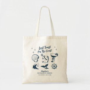 Last Toast On The Coast Beach Bachelorette Party Tote Bag