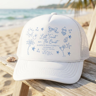 Last Toast on The Coast Beach Bachelorette Party Trucker Hat