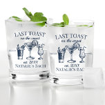 Last Toast On The Coast Beach Bachelorette Party Whiskey Glass<br><div class="desc">Savour the Last Toast On The Coast Beach Bachelorette Party in style with our exquisite Whiskey Glass. This custom coastal bachelorette party favour is the epitome of class and elegance, perfect for your trendy beach bachelorette celebration. Whether you're gathering in the Hamptons, Cape Cod, Tulum, or any other coastal destination,...</div>