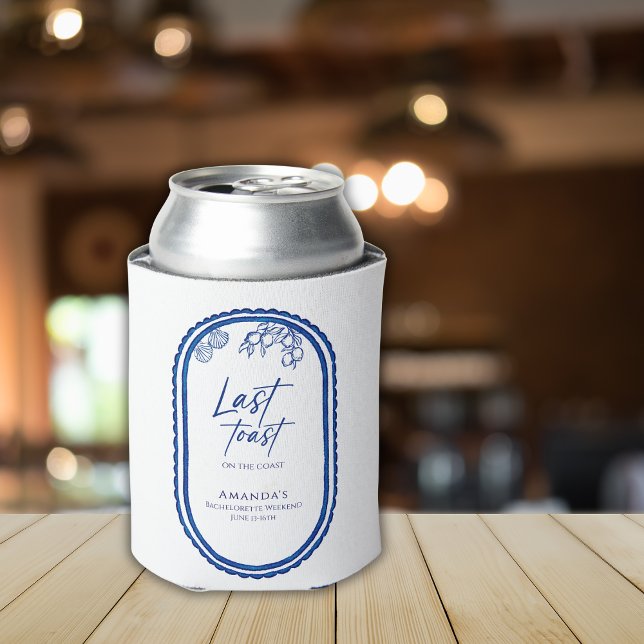 Last Toast On The Coast Beach Bechelorette Weekend Can Cooler (Creator Uploaded)