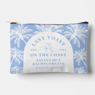 Last Toast on the Coast Beach Blue Bachelorette Accessory Pouch